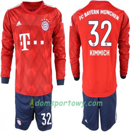 Koszulka Bayern Monachium Joshua Kimmich 32 Dziecięcy Domowe Koszulki Piłkarskie 2018-2019 Długi Rękaw